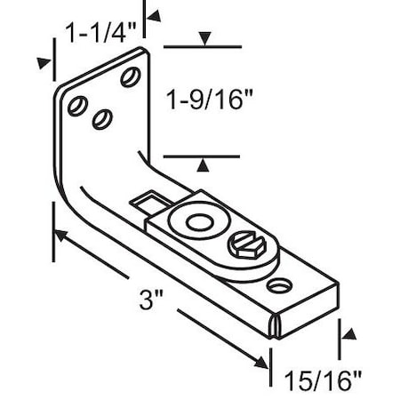 Strybuc JAMB BRACKET W/PIVOT LOCATER 7-232